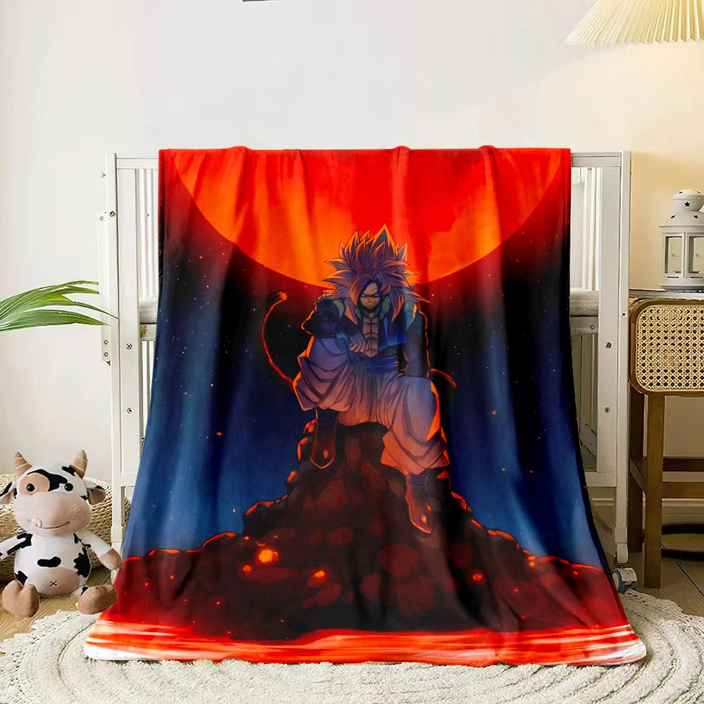 1 PC Hot blooded anime blanket - Lightweight Flannel Throw for sofas, travel, camping, living rooms, offices, chairs and beds